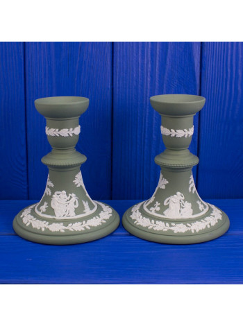 Подсвечники Wedgwood зелёный Jasper