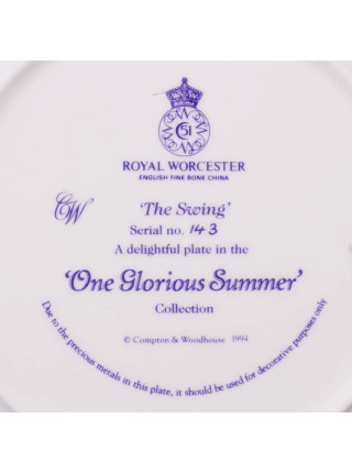 Тарелка Royal Worcester № 143 "The Swing" серия ONE GLORIOUS SUMMER