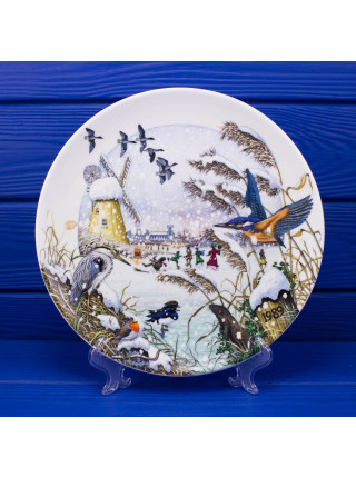 Тарелка Wedgwood № 9611B Skating on the Fen
