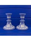 Подсвечники Wedgwood голубой Jasper