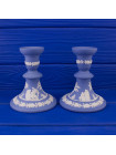 Подсвечники Wedgwood голубой Jasper