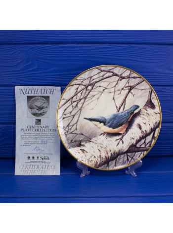 Тарелка Wedgwood Nuthatch (Поползень) с сертификатом