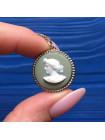 Кулон Wedgwood на серебряной цепочке, нежно- зелёный Jasper