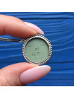 Кулон Wedgwood на серебряной цепочке, нежно- зелёный Jasper