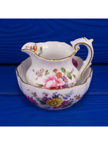 Миниатюра Royal Crown Derby старинного традиционного кувшина с тазиком для умывания