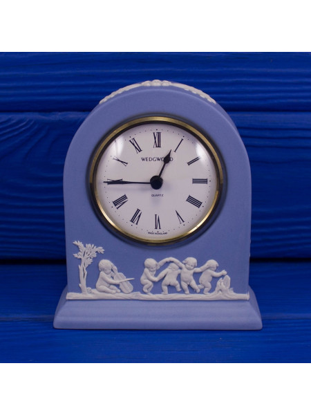 Каминные часы Wedgwood голубой Jasper
