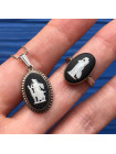 Подвеска Wedgwood чёрный Jasper в серебре