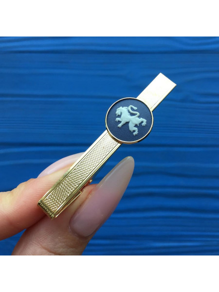 Винтажный позолоченный зажим для галстука от Wedgwood