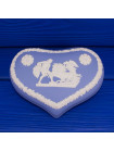 Шкатулка Wedgwood в форме сердца голубой Jasper