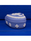 Шкатулка Wedgwood в форме сердца голубой Jasper