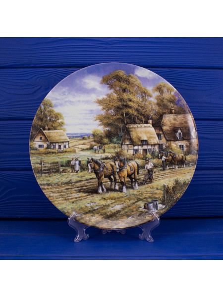 Тарелка WEDGWOOD №8043 "Autumn Pliughing" серия Four Seasons