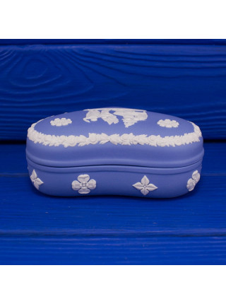 Шкатулка Wedgwood в форме сердца голубой Jasper ll