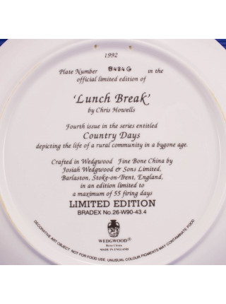 Тарелка Wedgwood серия Country Days "Lunch Break"