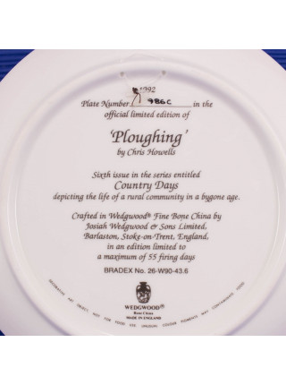 Тарелка Wedgwood серия Country Days "Ploughing"