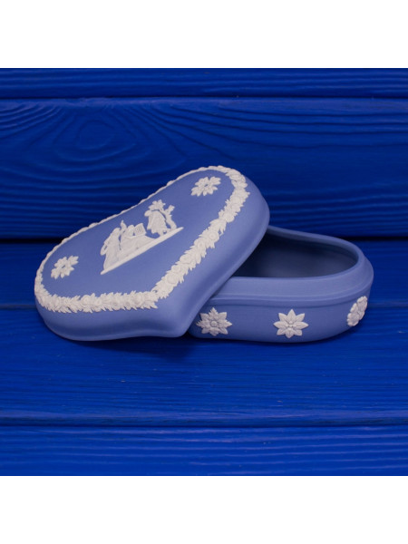 Шкатулка Wedgwood сердце голубой Jasper