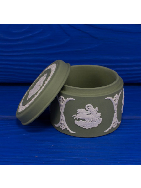 Шкатулка Wedgwood таблетница зелёный Jasper