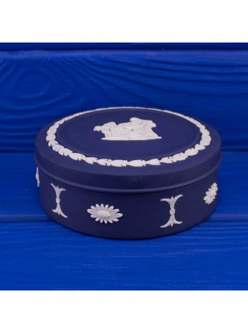 Шкатулка Wedgwood тёмно-синий Jasper 1973 года