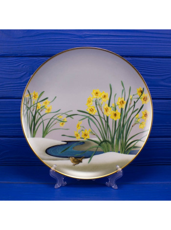 Тарелка FRANKLIN PORCELAIN The Wren and the Narcissus (Крапивник и Нарциссы)
