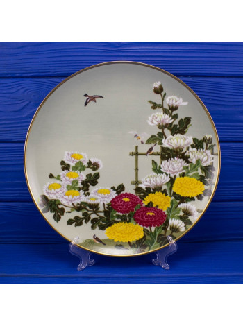 Тарелка FRANKLIN PORCELAIN The Tree Sparrow and the Chrysanthemum (Воробей и Хризантема)