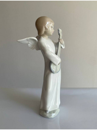 Nao, Lladro статуэтка ангела с банджо, винтажная, коллекционная, фарфоровая