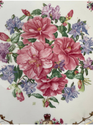 Royal Albert тарелка Winsdor Camellias, винтажная, фарфоровая, декоративная, коллекционная