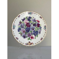 Royal Albert тарелка Highland Pansies, винтажная, фарфоровая, декоративная, коллекционная