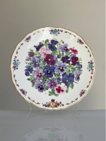 Royal Albert тарелка Highland Pansies, винтажная, фарфоровая, декоративная, коллекционная