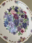 Royal Albert тарелка Highland Pansies, винтажная, фарфоровая, декоративная, коллекционная