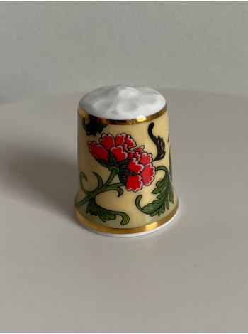 Rockingham Pottery наперсток Floral Fantasy I винтажный, коллекционный, фарфоровый, Thimble Collectors Club