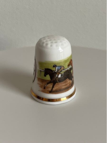 Shires наперсток Sport of Kings, винтажный, коллекционный, фарфоровый, Thimble Collectors Club