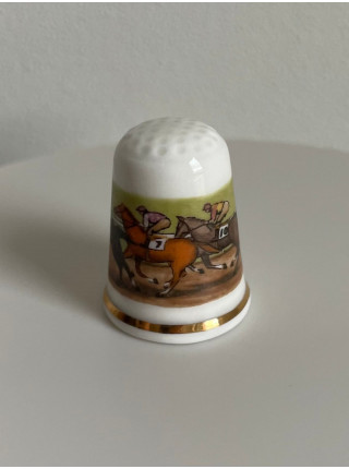 Shires наперсток Sport of Kings, винтажный, коллекционный, фарфоровый, Thimble Collectors Club