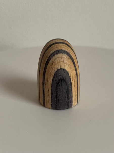 Винтажный коллекционный наперсток из дерева Striped Wood - «Полосатый» наперсток. The Thimble Guild, Июнь 1989 года