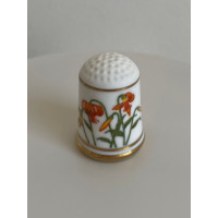 Franklin Porcelain наперсток Lilium tigrinum, Лилия тигровая, винтажный, коллекционный, фарфоровый