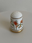 Franklin Porcelain наперсток Lilium tigrinum, Лилия тигровая, винтажный, коллекционный, фарфоровый