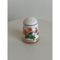 Franklin Porcelain наперсток Begonia Double Picotee, Бегония, винтажный, коллекционный, фарфоровый