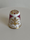 Spode наперсток Visit of Pope John Paul to England, винтажный, коллекционный, фарфоровый