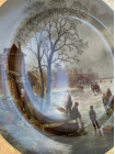 Poole Pottery тарелка Landscape in Winter, винтажная, фарфоровая, декоративная, коллекционная