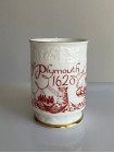 Винтажная фарфоровая кружка для чая и кофе Plymouth 1620 Mayflower. Англия, 1970 год
