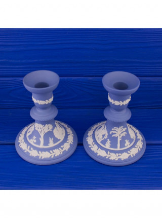 Wedgwood пара подсвечников, подсвечники винтажные, коллекционные, бисквитный фарфор, джаспер