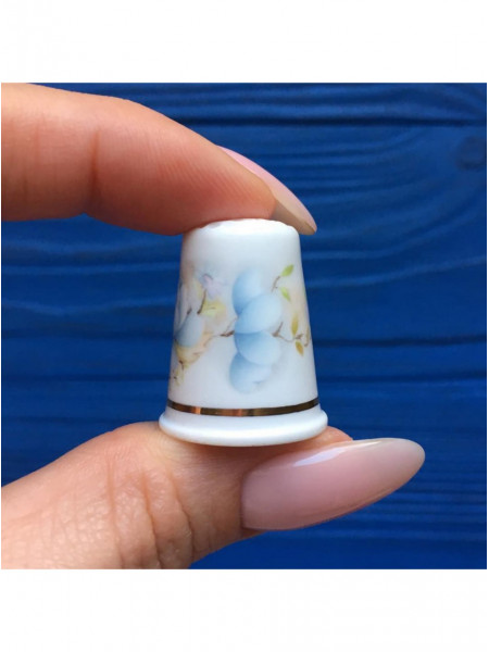 Avonvale наперсток Blue Satsuma, винтажный, коллекционный, Thimble Collectors Club