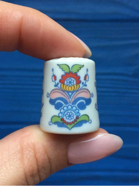 Rörstrand наперсток Kurbits, винтажный, коллекционный, Thimble Collectors Club