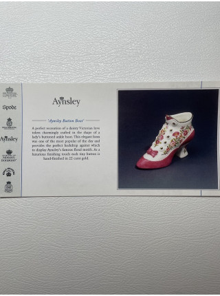 Aynsley туфелька Button Boot, миниатюрная, винтажная, коллекционная, декоративная