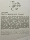 Morgan Graham наперсток Chickens, винтажный, коллекционный, Thimble Collectors Club