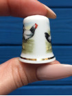 Morgan Graham наперсток Chickens, винтажный, коллекционный, Thimble Collectors Club