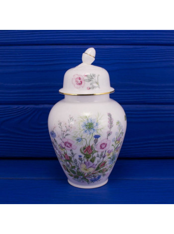 Винтажный фарфоровый горшочек с крышкой дизайна Wild Tudor от Aynsley
