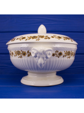 Супница Wedgwood OF ETRURIA & BARLASTON с ручками в форме бараньих голов