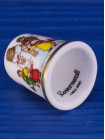 Caverswall наперсток Christmas (Рождество) 1992, винтажный, коллекционный, фарфоровый, Thimble Collectors Club