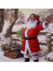 Тарелка Royal Doulton "Merry Christmas" (Санта Клаус в лесу)