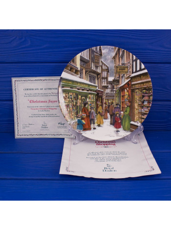 Тарелка Royal Doulton 3565A Christmas Fayre с сертификатом и брошюрой