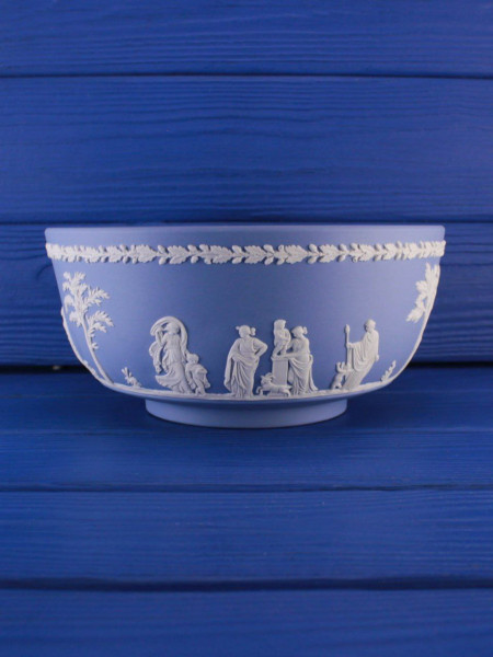 Wedgwood чаша, фруктовница, ваза для фруктов винтажная, коллекционная, бисквитный фарфор, джаспер, 1968 год